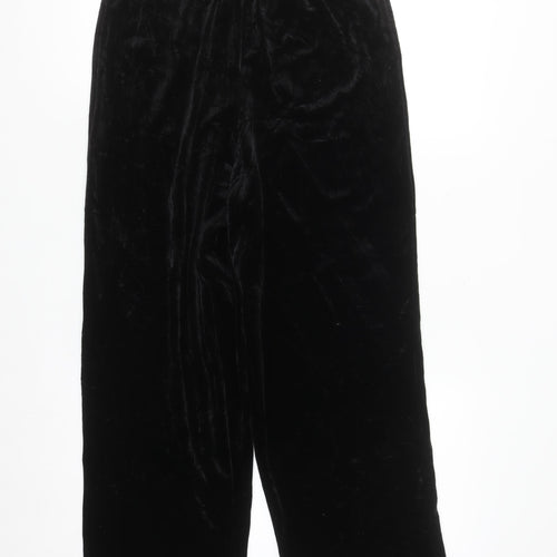 R&M Richards Women’s Black Velvet Elastic Waist Trousers Size 12