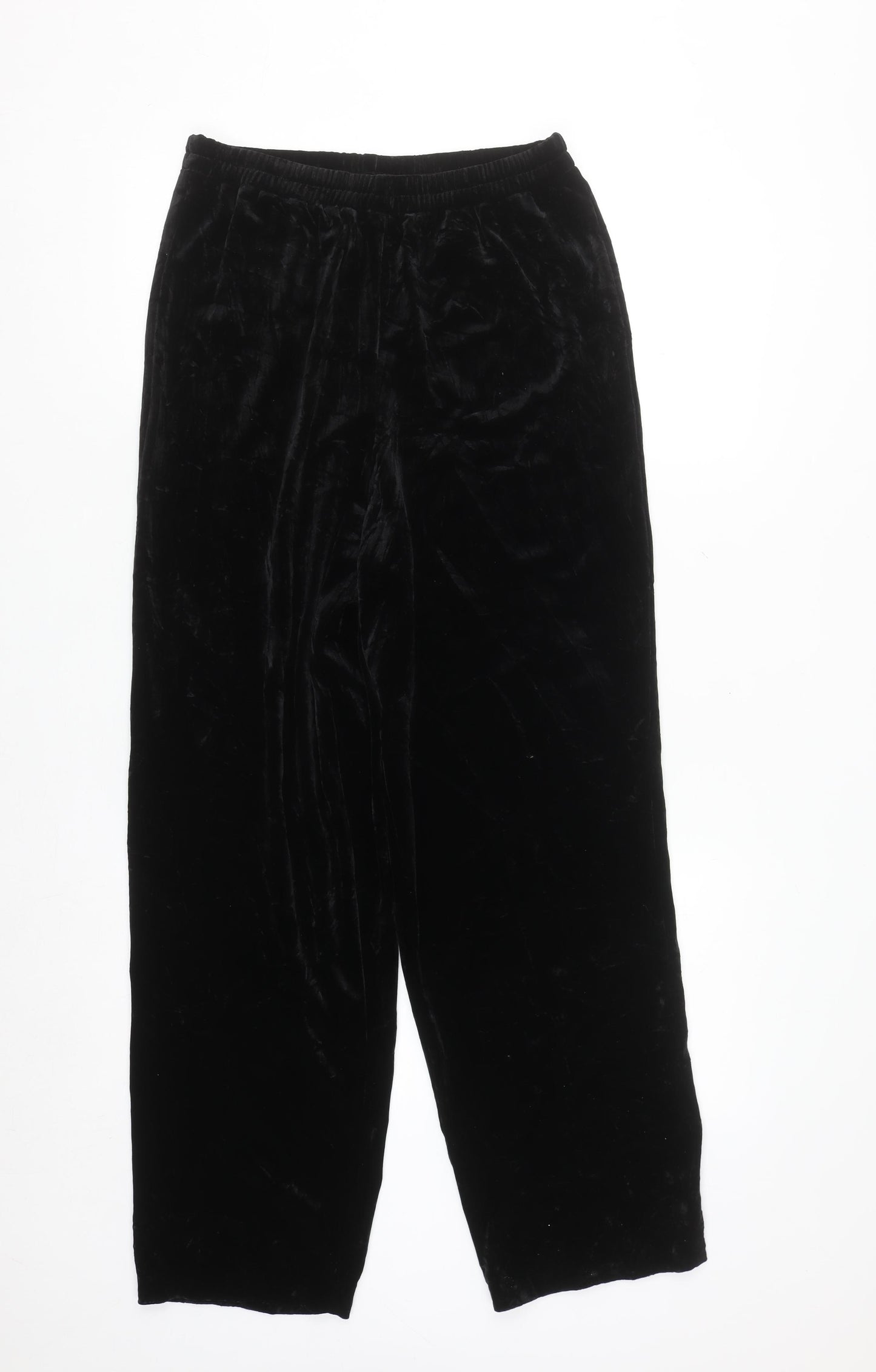 R&M Richards Women’s Black Velvet Elastic Waist Trousers Size 12