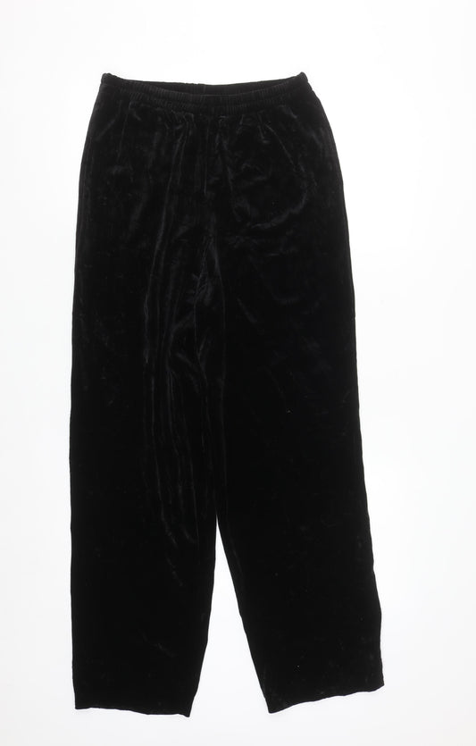 R&M Richards Women’s Black Velvet Elastic Waist Trousers Size 12