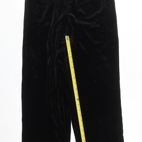 R&M Richards Women’s Black Velvet Elastic Waist Trousers Size 12