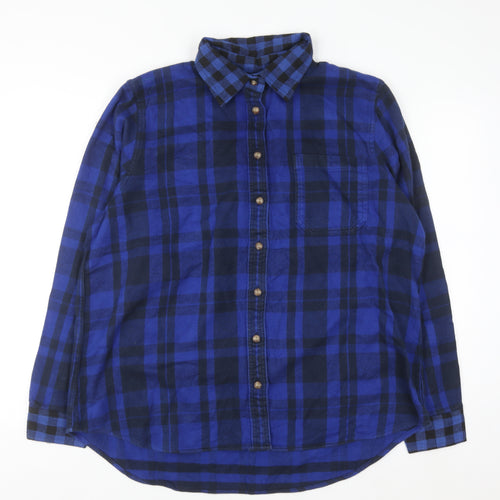 L.L.Bean Men's Blue Check Flannel Button-Up Shirt XL Regular