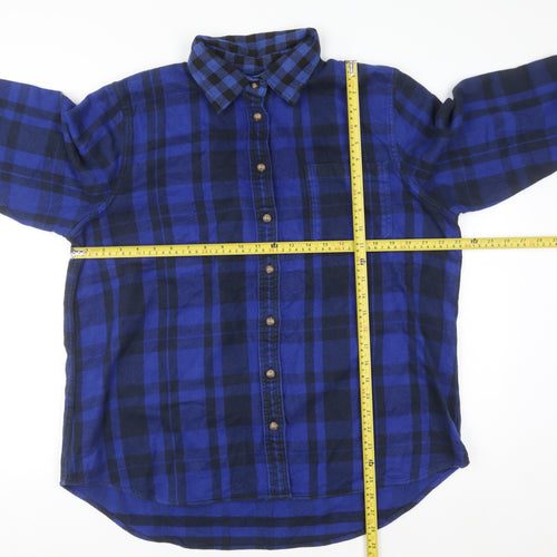 L.L.Bean Men's Blue Check Flannel Button-Up Shirt XL Regular