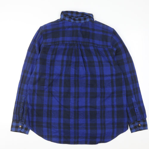 L.L.Bean Men's Blue Check Flannel Button-Up Shirt XL Regular