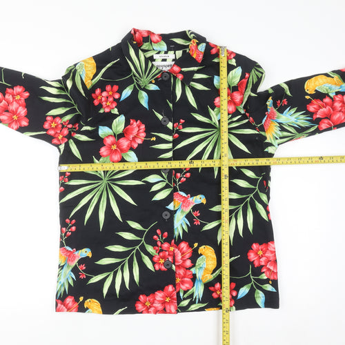Easy Spirit Men's Multicoloured Hawaiian Floral Cotton Button-Up Shirt M