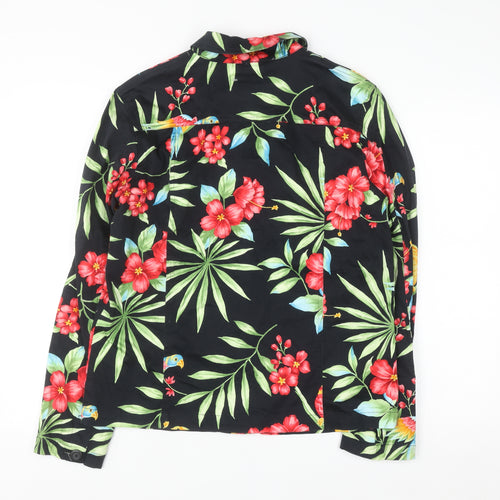Easy Spirit Men's Multicoloured Hawaiian Floral Cotton Button-Up Shirt M