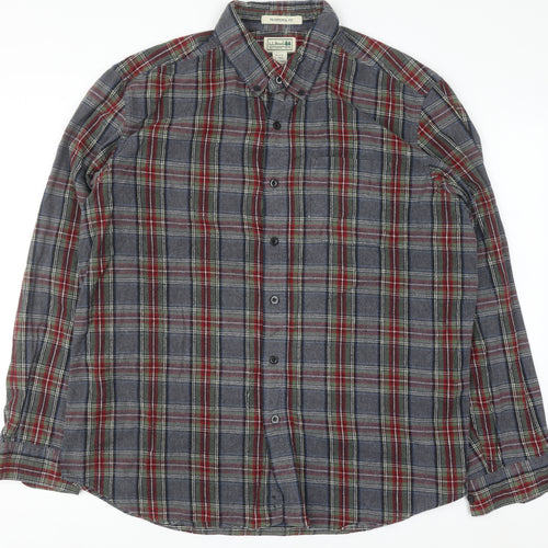 L.L.Bean Men's Multicoloured Plaid Flannel Shirt L Classic Fit