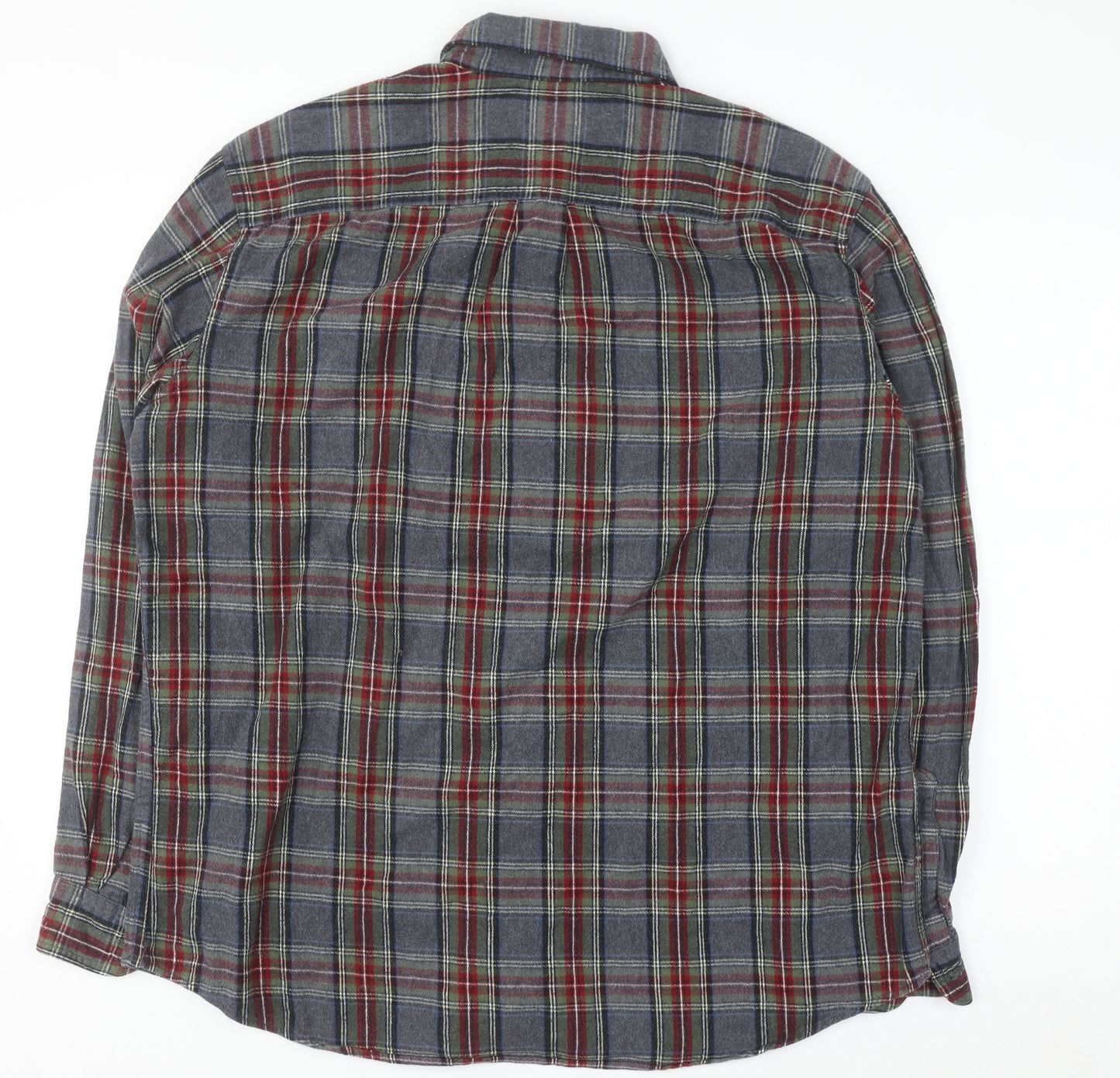 L.L.Bean Men's Multicoloured Plaid Flannel Shirt L Classic Fit