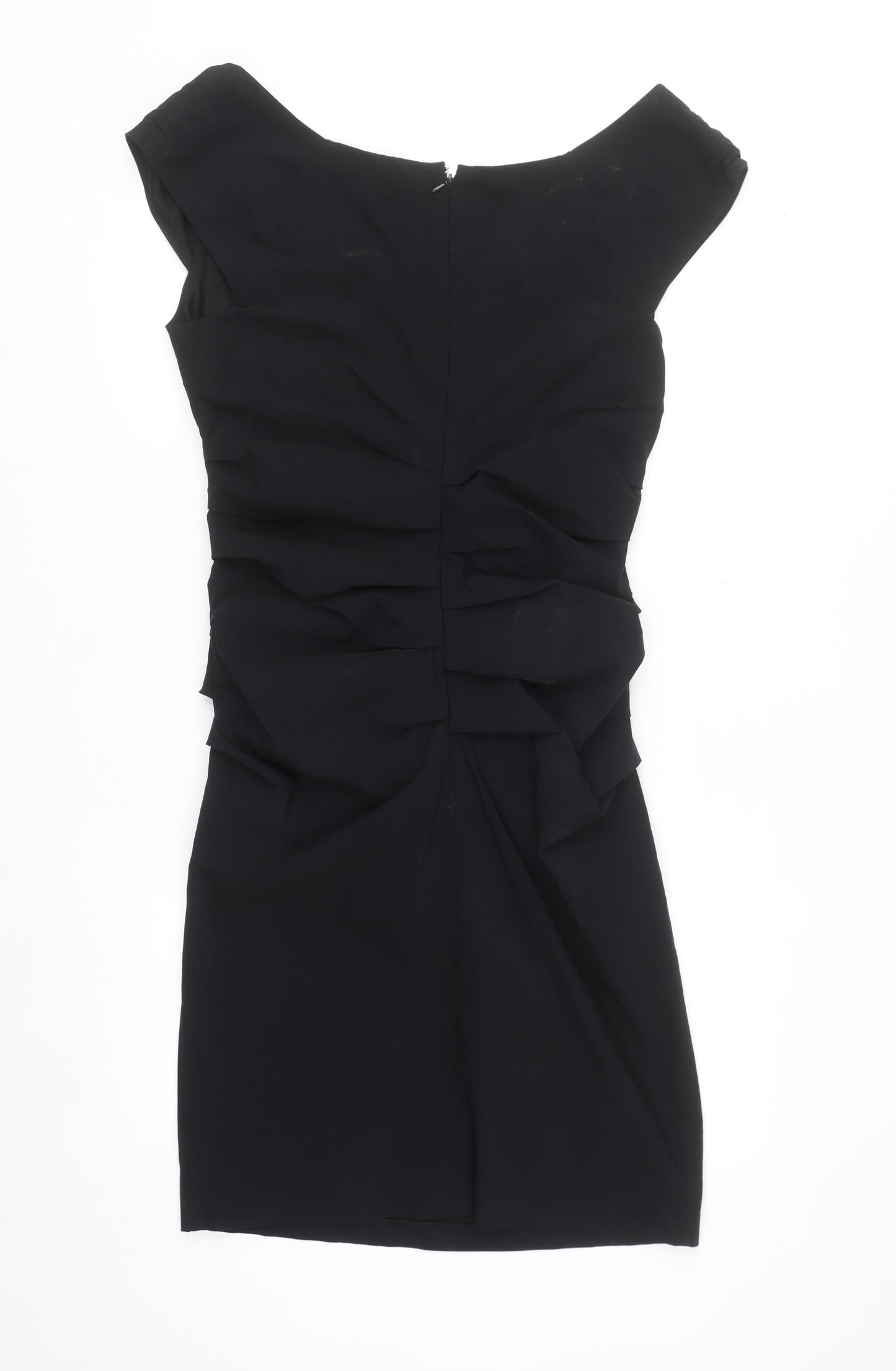 Le Chateau Women Black L Bodycon Ruched Short Dress