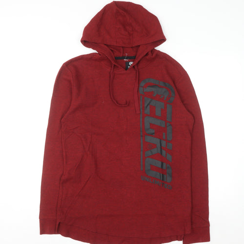 Ecko Unltd Men’s Red Pullover Hoodie L Graphic Print Logo Streetwear