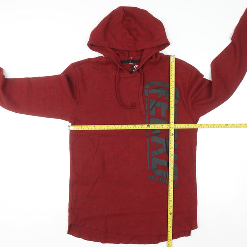 Ecko Unltd Men’s Red Pullover Hoodie L Graphic Print Logo Streetwear