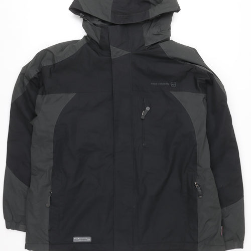 Free Country Men's Black XL Hooded Waterproof Parka Jacket