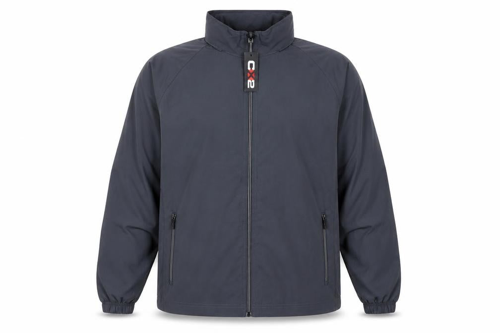 CX2 Men's Grey Windbreaker Jacket Medium Full Zip Lightweight