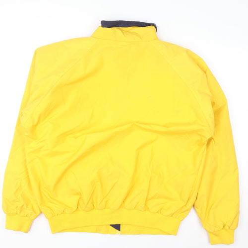 LAL Men's Yellow Nylon Full Zip Lined Jacket Size L Regular Fit