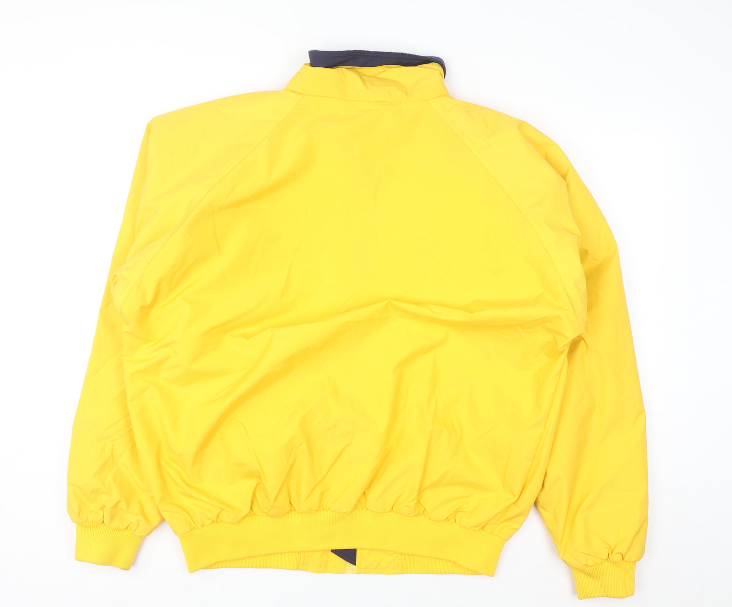 LAL Men's Yellow Nylon Full Zip Lined Jacket Size L Regular Fit