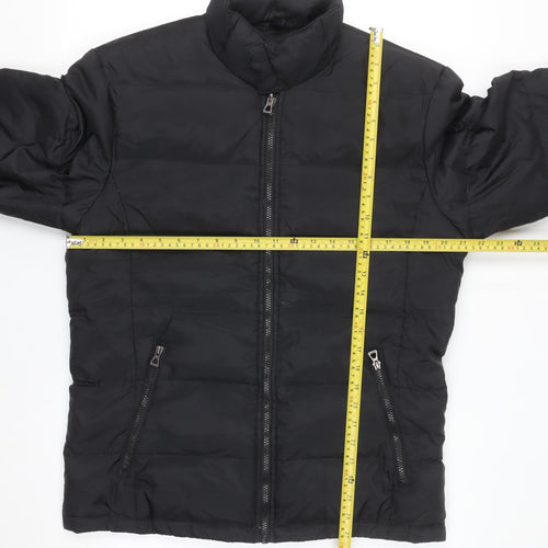 Geox Men’s Black 38 Regular Puffer Jacket Down Filled Zip Winter Coat