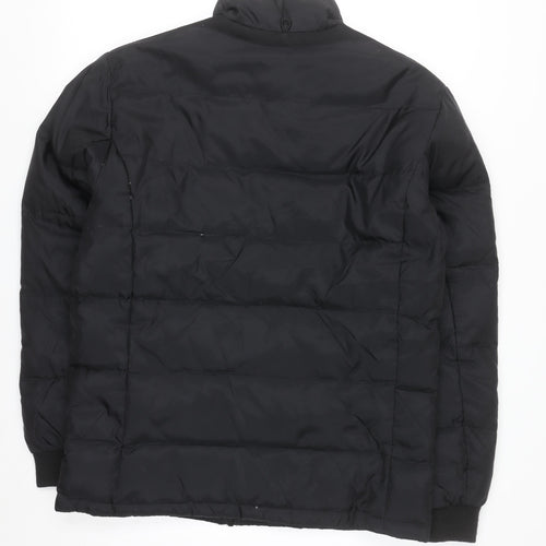 Geox Men’s Black 38 Regular Puffer Jacket Down Filled Zip Winter Coat
