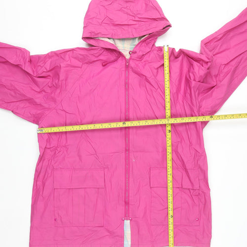 Misty Harbor Womens Pink L Rain Coat Waterproof Hooded Jacket