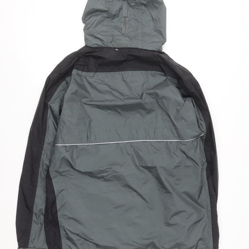 Kirkland Signature Men's Grey Hooded Waterproof Rain Jacket Size M