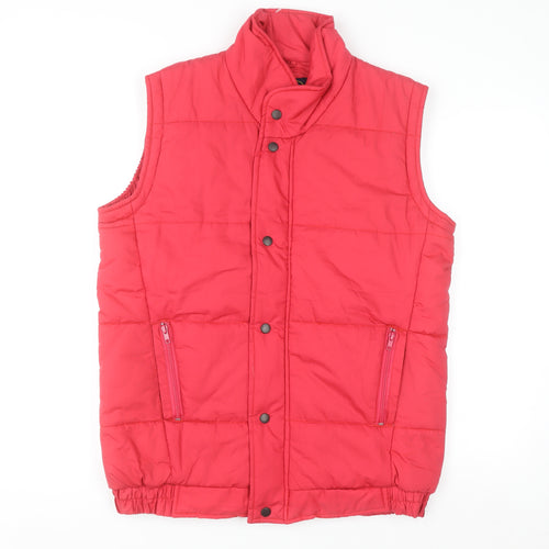 Champion Women's Red Puffer Waistcoat Size S Sleeveless Casual Warm