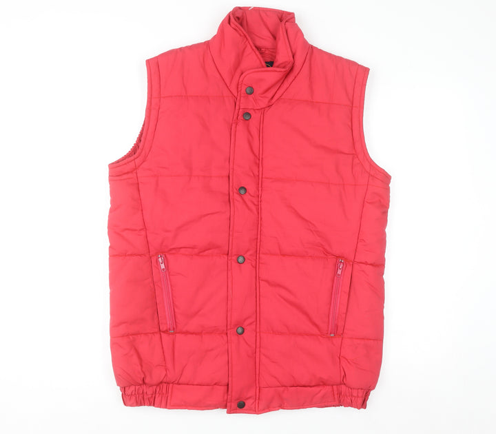 Champion Women's Red Puffer Waistcoat Size S Sleeveless Casual Warm