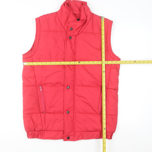 Champion Women's Red Puffer Waistcoat Size S Sleeveless Casual Warm