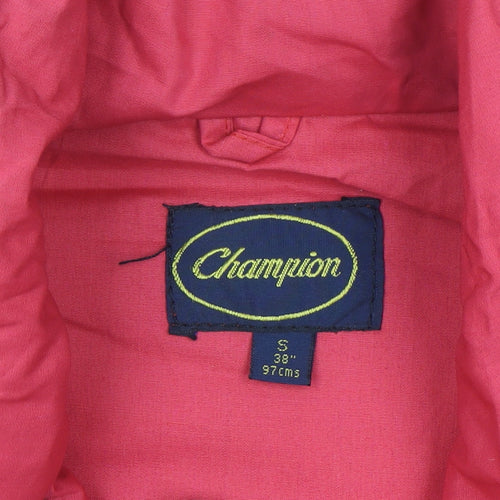 Champion Women's Red Puffer Waistcoat Size S Sleeveless Casual Warm