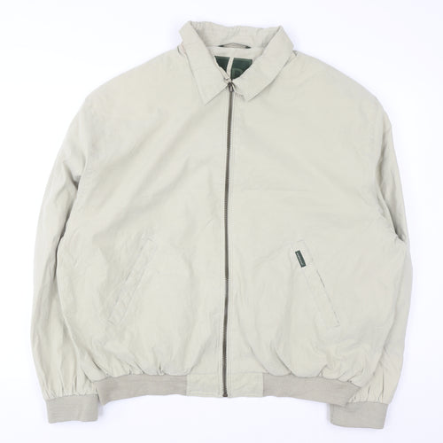 Weatherproof Men's Beige XL Bomber Jacket Polyester Nylon Casual