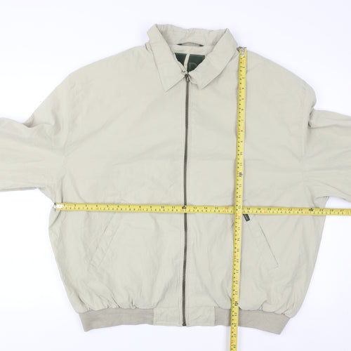 Weatherproof Men's Beige XL Bomber Jacket Polyester Nylon Casual