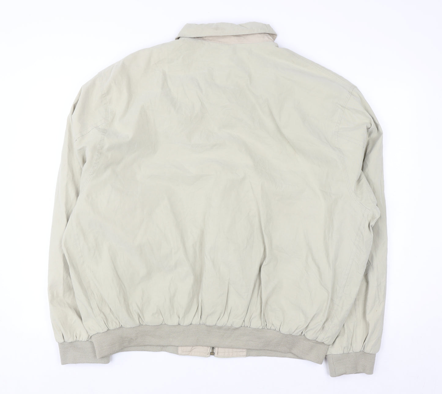 Weatherproof Men's Beige XL Bomber Jacket Polyester Nylon Casual