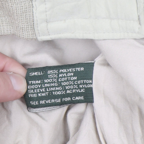 Weatherproof Men's Beige XL Bomber Jacket Polyester Nylon Casual