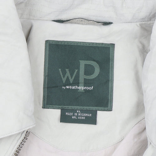 Weatherproof Men's Beige XL Bomber Jacket Polyester Nylon Casual