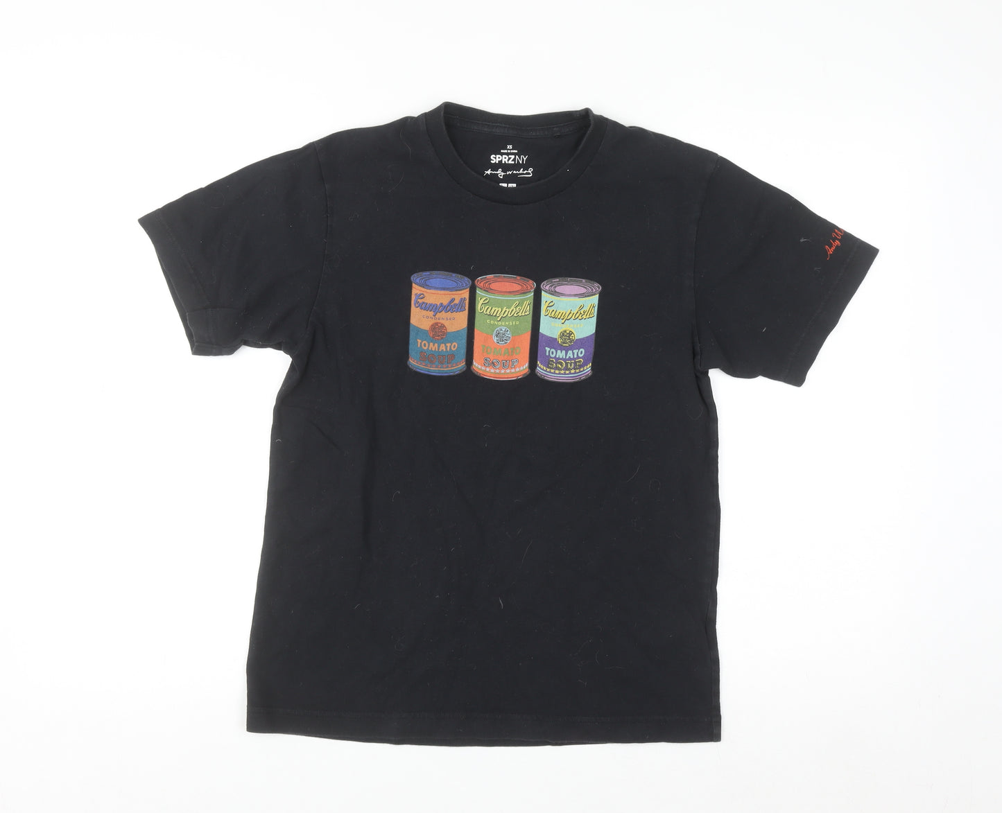 Uniqlo Women Black Andy Warhol Art Graphic T-Shirt XS