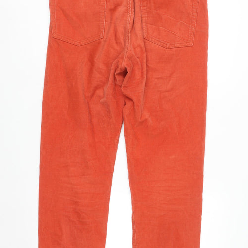 Lands' End Men's Orange Corduroy Straight Fit Trousers 36W