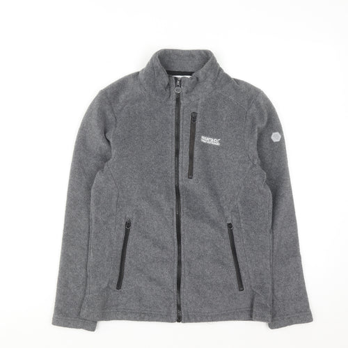 Regatta Boys Grey Fleece Full Zip Jacket 13 Years Outdoor Lightweight Layer