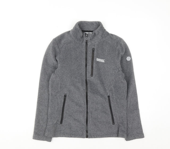 Regatta Boys Grey Fleece Full Zip Jacket 13 Years Outdoor Lightweight Layer