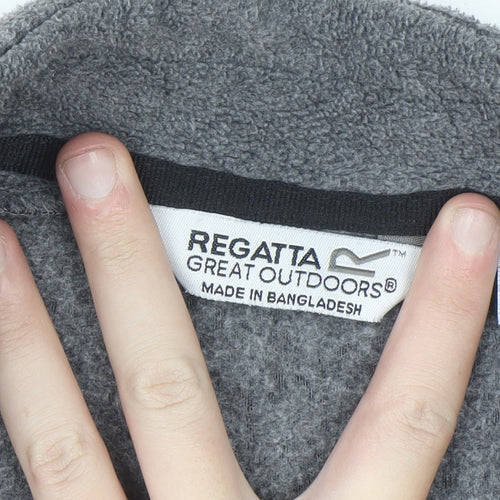 Regatta Boys Grey Fleece Full Zip Jacket 13 Years Outdoor Lightweight Layer