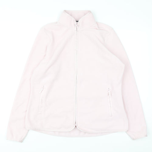 Marks and Spencer Goodmove Women's Pale Pink Fleece Full Zip Jacket Size 14
