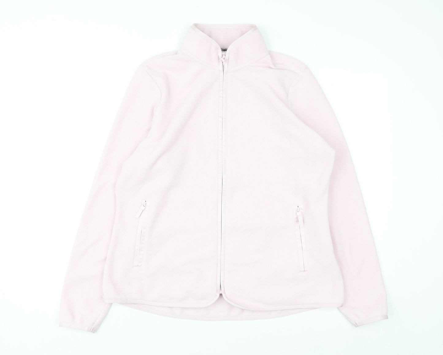 Marks and Spencer Goodmove Women's Pale Pink Fleece Full Zip Jacket Size 14