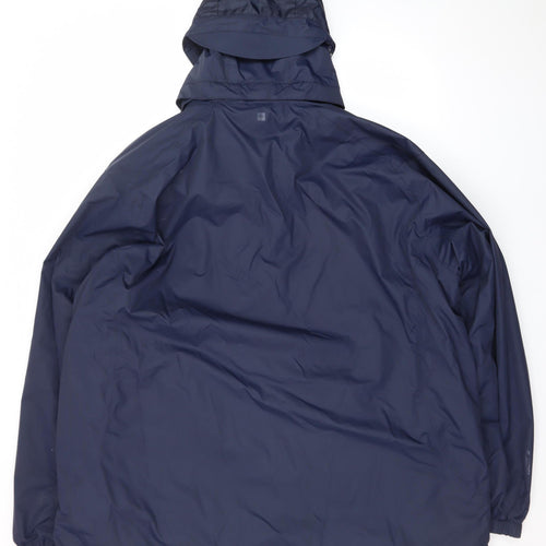 Mountain Warehouse Men’s Blue 4XL Hooded Waterproof Rain Jacket