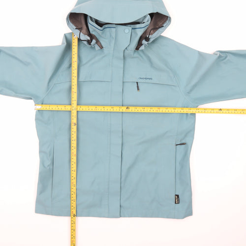 Craghoppers Women Blue Waterproof Hooded Rain Coat Jacket Size 12