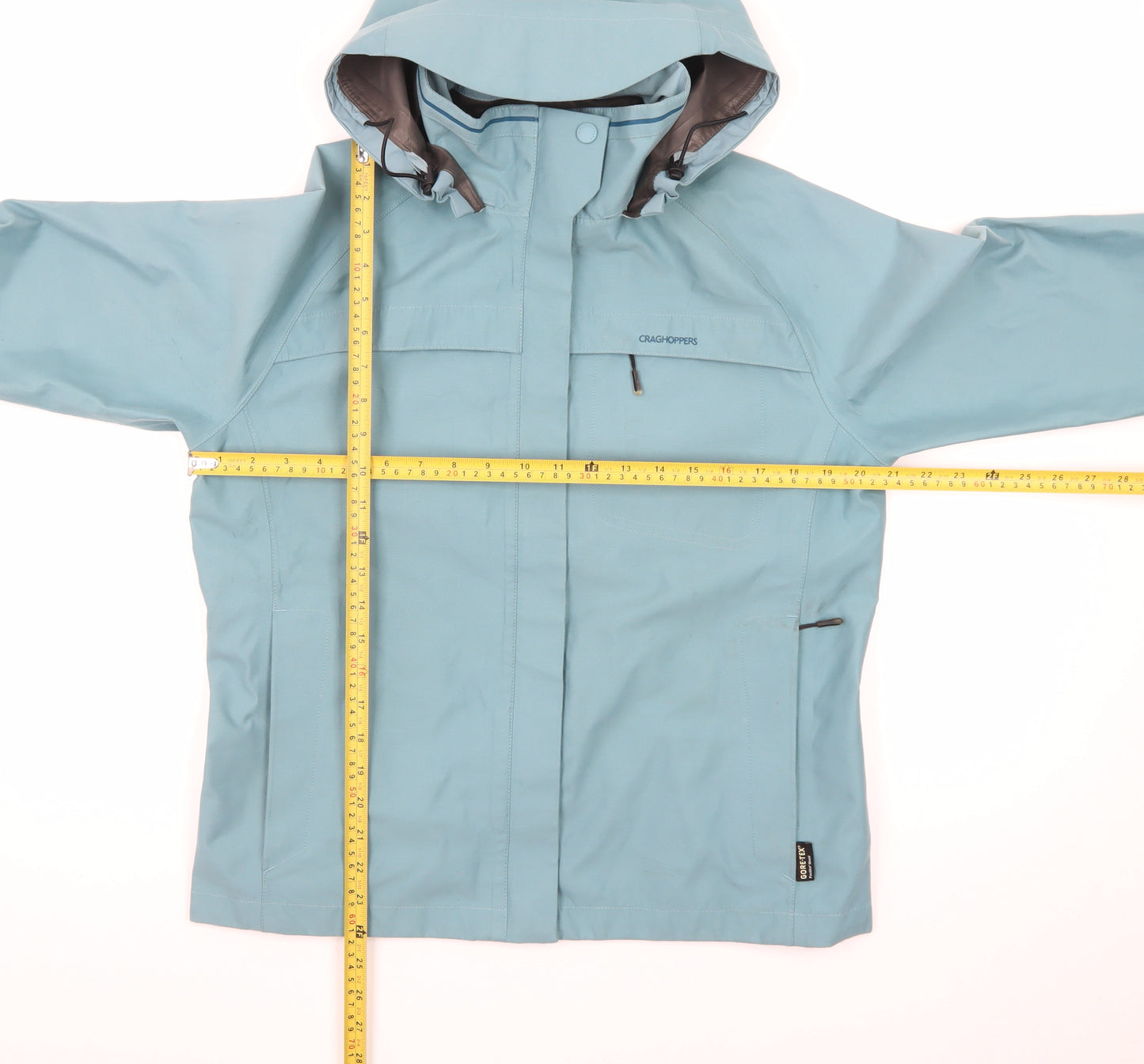 Craghoppers Women Blue Waterproof Hooded Rain Coat Jacket Size 12
