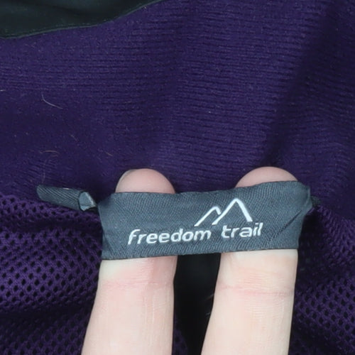 Freedom Trail Women's Black Waterproof Hooded Rain Jacket Size 18