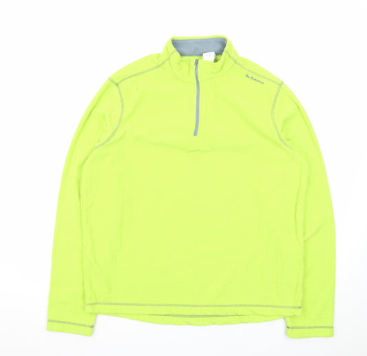 Decathlon Men’s Green XL Fleece 1/4 Zip Lightweight Outdoor Jacket
