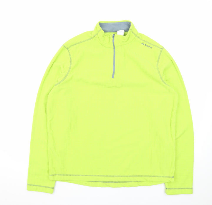 Decathlon Men’s Green XL Fleece 1/4 Zip Lightweight Outdoor Jacket