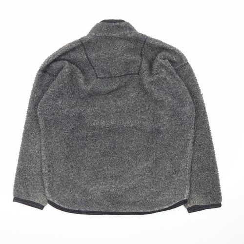 Converse Men's Grey Fleece Henley Sweatshirt Size S Pullover