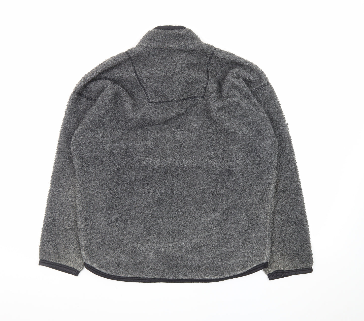 Converse Men's Grey Fleece Henley Sweatshirt Size S Pullover