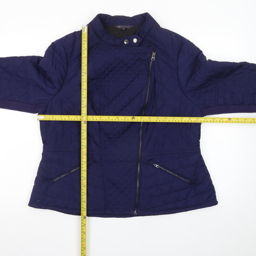Marks and Spencer Women’s Blue Quilted Short Zip Jacket Size 18