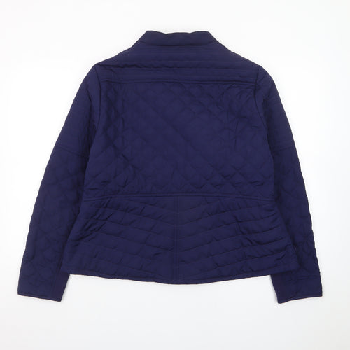 Marks and Spencer Women’s Blue Quilted Short Zip Jacket Size 18