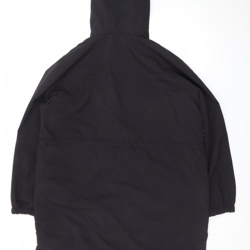 Primark Men’s Black Hooded Parka Coat M Long Polyester Winter Casual