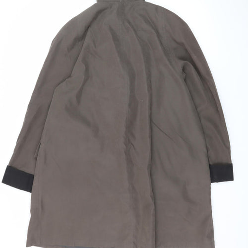 Gallery Women's Brown Long Overcoat Coat M Lined Polyester